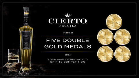 Cierto Tequila Wins Five Double Gold Medals at the 2024 Singapore World Spirits Competition (Graphic: Business Wire)