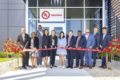 Pictured left to right, Dr. Robert Slone, SVP and chief scientist, UL Solutions; Angela Williams, CISO, UL Solutions; Garlin Gilchrist II, lieutenant governor, Michigan; Donni Steele, state representative, Michigan House of Representatives; Jennifer Scanlon, president and CEO, UL Solutions; Haley Stevens, congresswoman, U.S. House of Representatives; Weifang Zhou, EVP and president of Testing, Inspection and Certification, UL Solutions; Eugene Hawkins III, mayor pro-tem, City of Auburn Hills; Milan Dotlich, VP and general manager, Energy and Industrial Automation, UL Solutions; Jeff Smidt, SVP, Testing, Inspection and Certification, Industrial, UL Solutions; Brendan Johnson, commissioner, Oakland County. (Photo: Business Wire)