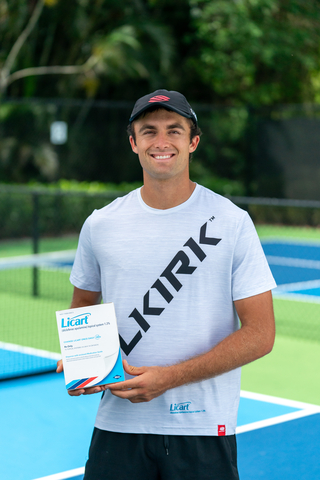 James Ignatowich will wear the Licart logo on his clothing during PPA Tour events, and will serve as a spokesperson on social media and at in-person Major League Pickleball events through 2024 to promote the brand. (Photo: Business Wire)
