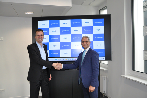 Klaus Glatz, Senior Vice President, Corporate IT, Exyte (Left) and Srinivas Rao, EVP & Chief Business Officer, LTIMindtree (right) at the LTIMindtree-Exyte partnership announcement event. (Photo: Business Wire)
