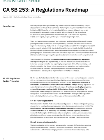 original CA SB 253: A Regulations Roadmap