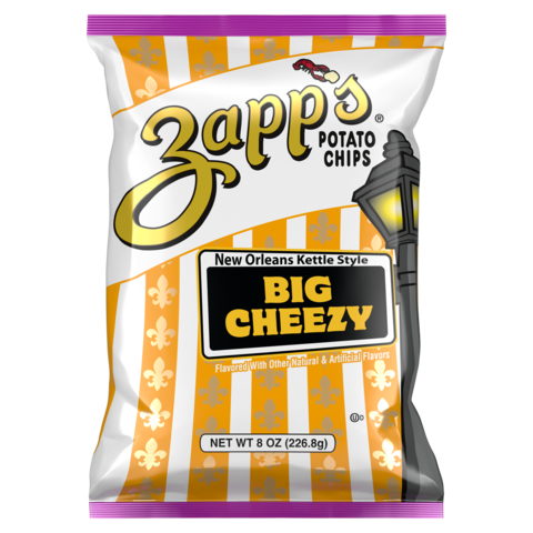 original New from Zapp’s -- Big Cheezy Kettle Potato Chips, and Sweet Cinnamon & Sugar Pretzel Stix. Source: Utz Brands, Inc.