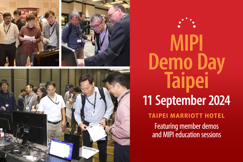 MIPI Demo Day Taipei is scheduled for 11 September 2024. The event will connect engineers and system designers with the latest solutions from MIPI Alliance members. (Graphic: Business Wire)