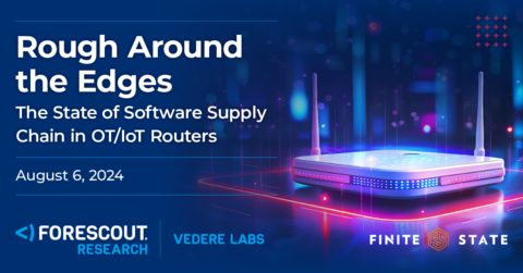 Rough Around the Edges, new research into the state of the software supply chain in OT/IoT routers by Forescout Research - Vedere Labs and Finite State. (Graphic: Business Wire)