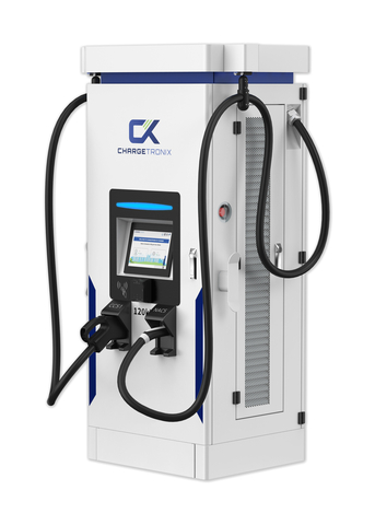 ChargeTronix Direct Current Fast Charger with North American Charging Standard connectors (Photo: Business Wire)