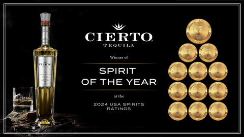 Cierto Tequila Named Spirit of the Year at the 2024 USA Spirits Ratings (Graphic: Business Wire)