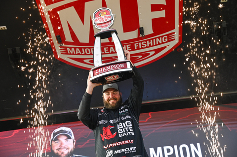 Pro Michael Neal of Dayton, Tennessee, won the final regular-season event of the 2024 Major League Fishing Bass Pro Tour season - the Minn Kota Stage Seven at the St. Lawrence River Presented by Humminbird, and earned the top payout of $100,000. (Photo: Business Wire)