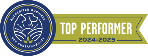 Nylabone® has been named a 2024-2025 Top Performer by the Pet Sustainability Coalition (PSC). This award recognizes the highest-achieving companies in the pet industry committed to social and environmental responsibility across all areas of their business. (Graphic: Business Wire)