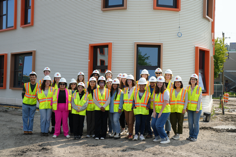 The Illinois Housing Council's 2024 Emerging Leaders Internship Program cohort, a beneficiary of FHLBank Chicago's 2023 Diverse Developer Initiative, attending property tours of affordable housing developments in Chicago.(Photo: Business Wire)