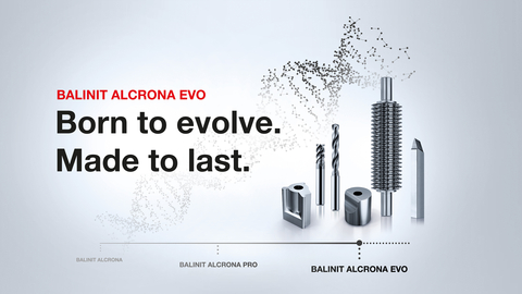 The evolution of a globally established PVD coating for a wide range of applications in the metalworking industry: the latest coating, BALINIT ALCRONA EVO, offers more than 30% better performance than its predecessor.  (Image: Oerlikon Balzers)