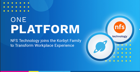 Korbyt acquires NFS Technology to create the industry’s most comprehensive and robust workplace experience platform. (Graphic: Business Wire)