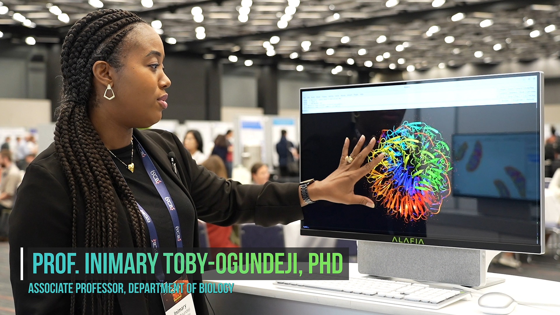 ALAFIA AIVAS Interactive Supercomputer molecular dynamics demonstration by Prof. Inimary Toby-Ogundeji, PhD, Associate Professor, Biology Department.