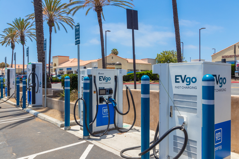 A renewed EVgo fast charging station in San Clemente, CA. (Photo: Business Wire)