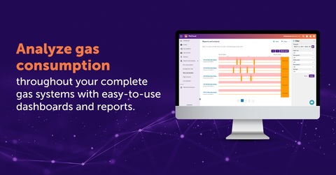 FloCloud's dashboard provides complete gas consumption usage from manifold to torch to track analyze and report any over- or under-consumption events. (Graphic: Business Wire)