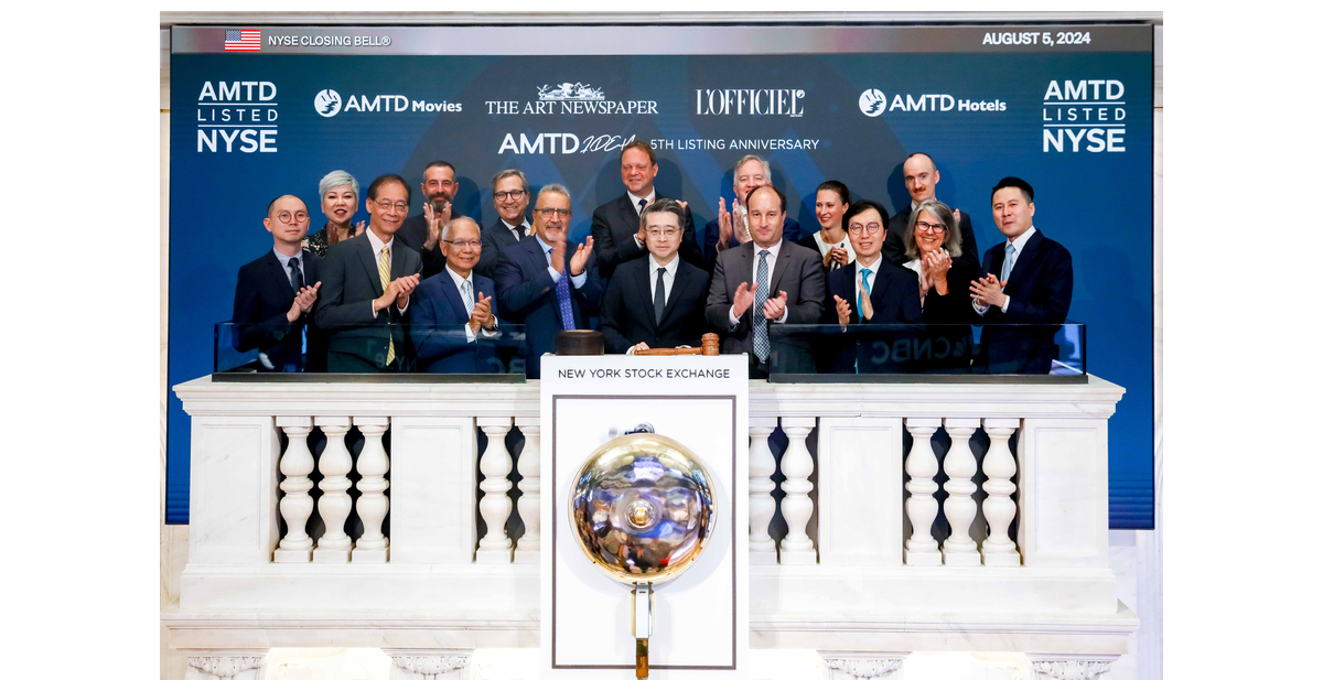 AMTD IDEA Rings NYSE Closing Bell to Celebrate 5th Anniversary of Listing