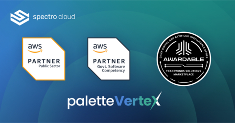 Spectro Cloud Government and its Palette VerteX Kubernetes management platform have earned two new AWS designations and are 'Awardable' on the CDAO Tradewinds Solutions Marketplace. (Graphic: Business Wire)