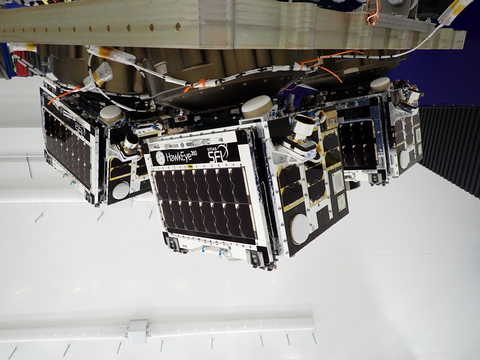 Pre-launch photo of HawkEye 360 Cluster 10 microsatellites that were launched on Aug. 16, 2024, from Vandenberg Space Force Base, Calif., on SpaceX Transporter-11. (Photo credit: SpaceX)