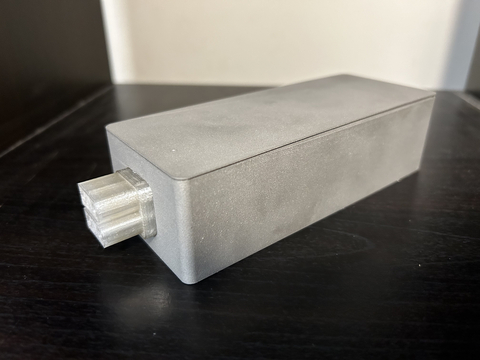 Rechargeable Thermal Battery - The above image shows an early prototype of the outer housing for Wright’s novel molten Lithium-Sulfur aviation battery (Photo: Business Wire)