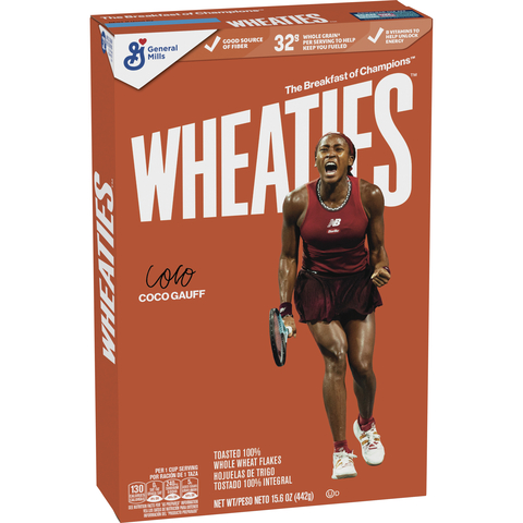 Coco Gauff makes her Wheaties Box debut at the 2024 US Open Fan Week. (Photo: Business Wire)