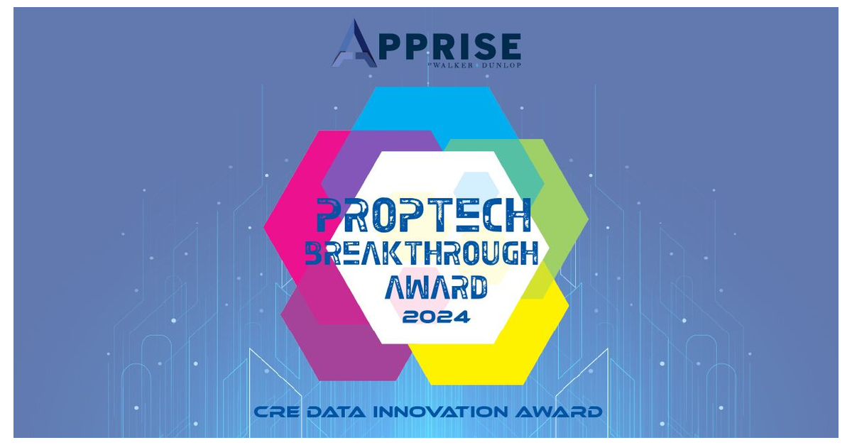 Walker & Dunlops Apprise Wins PropTech Breakthrough CRE Data Innovation Award