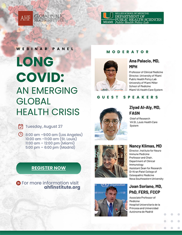 AHF presents the panel discussion – Long COVID: An Emerging Global Health Crisis.