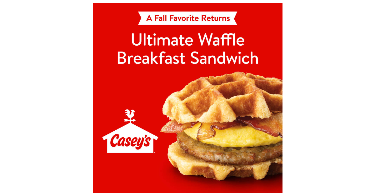 Caseys Announces the Return of the Guest-Favorite Ultimate Waffle Breakfast Sandwich