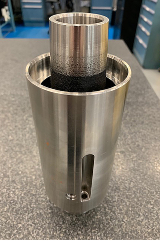 Image 2. A finished oil and gas component, featuring a specialized coating on the interior diameter to reduce wear and extend operational life. Image courtesy Knust-Godwin