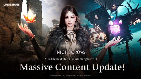 Wemade’s NIGHT CROWS onthulde verschillende soorten content met de grote update op 27 augustus. (Afbeelding: Wemade)