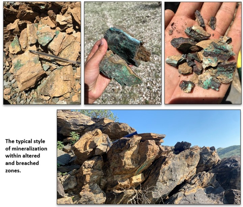 Figure 2: Rock chip sample from K17 with mapped Cu, Au, Ag and U occurrences across the target area. (Graphic: Business Wire)