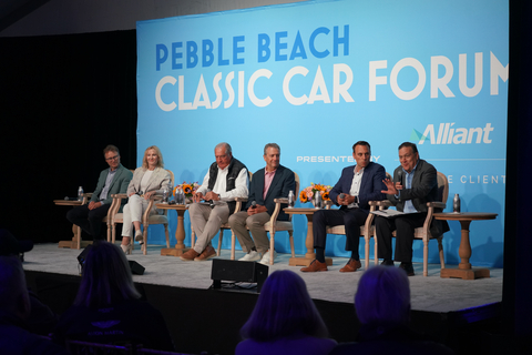 Yamaha U.S. Marine Business Unit President Ben Speciale (speaking) joined executives from automotive, oil, and automotive supplier industries during the 2024 Pebble Beach Classic Car Forum on August 15. Panelists unanimously called for multiple pathways to achieving carbon neutrality and agreed that a “one size fits all” electric approach method is not viable. (Photo: Business Wire)