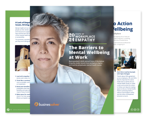 Businessolver's ninth State of Workplace Empathy study uncovers the barriers to mental wellbeing in the workplace. (Photo: Business Wire)