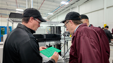 MARA Technologies USA's Matt Bratcher give a production line tour to Alan Davidson, Assistant Secretary of Commerce for Communications and Information and Administrator, NTIA (Photo: Business Wire)