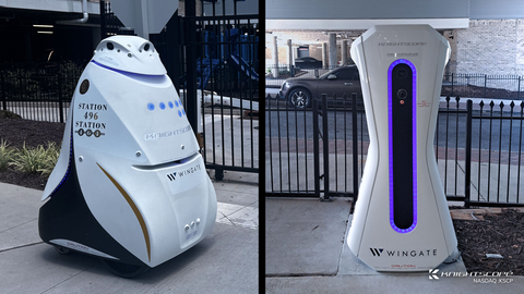 2 Knightscope security robots patrol and protect Old Fourth Ward in Atlanta. (Photo: Business Wire)