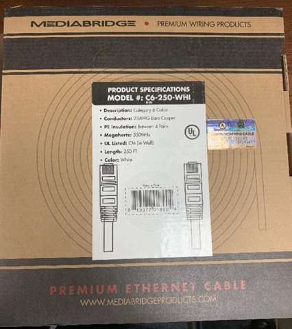 The following is a notification from UL Solutions that the ethernet cable identified below may pose a potential fire hazard. The ethernet cable does not comply with the appropriate Safety Standards. (Photo: Business Wire)