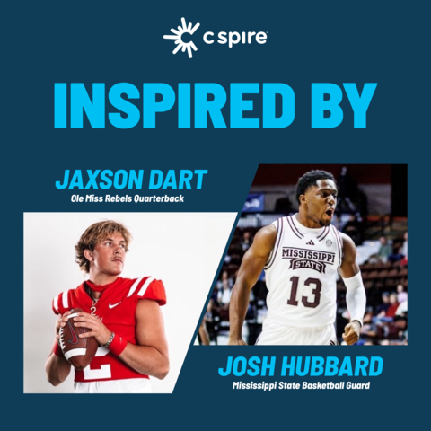 C Spire Announces New Partnerships with Ole Miss and Mississippi State Student Athletes (Graphic: Business Wire)