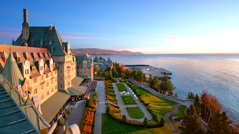 Fairmont Le Manoir Richelieu (1899) Charlevoix, Québec, Canada. Nominee Finalist for Best Historic Hotels Worldwide Hotel in the Americas. Credit Historic Hotels of America and Fairmont Le Manoir Richelieu.