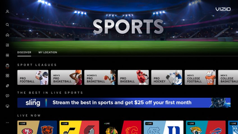 New feature on VIZIO Smart TVs helps users find the biggest sporting events in one place (Graphic: Business Wire)