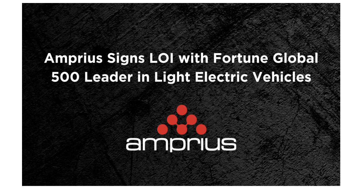 Amprius Signs LOI with Fortune Global 500 Leader in Light Electric Vehicles