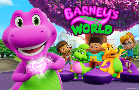 Barney's World premieres Monday, October 14 on Max followed by a linear premiere on Cartoon Network starting Friday, October 18. The show will also launch on Cartoonito in EMEA and APAC, and Discovery Kids in LATAM. Select episodes of Barney’s World will be available on YouTube, where the first episode will debut early October 11 in specific countries. (Photo: Business Wire)