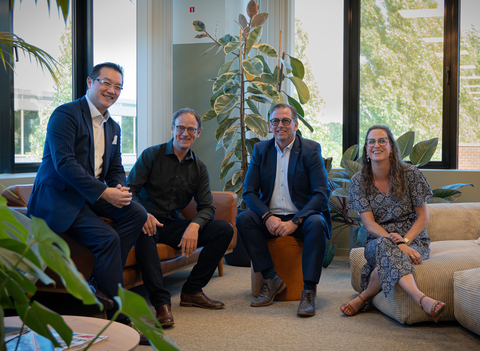 original Tony Cheung, Global Vice President - Enterprise Accounts & Strategic Alliances, xSuite Group, Raf Alexander, Managing Partner, Flexso, Hans Willems, Managing Director, xSuite Benelux, Marjolein Callant, Relationship Management, Flexso (from left). Credits: xSuite/Flexso
