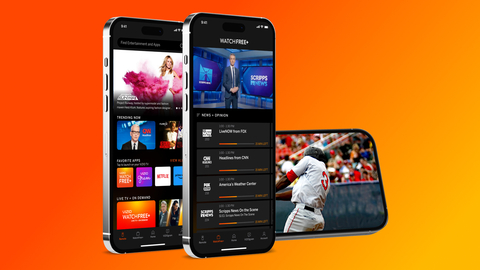 Everyone can now access WatchFree+ with hundreds of free, live channels in the VIZIO Mobile App on iOS and Android (Photo: Business Wire)