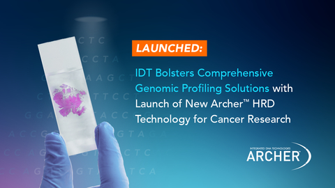 With a history of driving innovation and collaboration in next generation sequencing (NGS), Integrated DNA Technologies is expanding its Archer portfolio of comprehensive genomic profiling (CGP) solutions to include homologous recombination deficiency (HRD) assessment. (Photo: Business Wire)