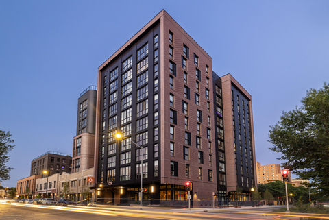 In keeping with Core's urban infill approach, oLiv Madison is in a prime location in the heart of downtown Madison just steps from State St. and UW-Madison's campus. Image courtesy of Core Spaces. (Photo: Business Wire)