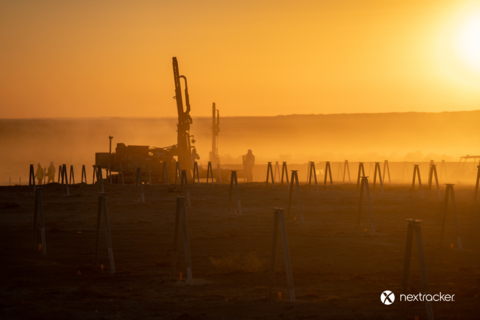 Innovative integration of foundation and tracking technologies for solar power generation, making it possible to land solar anywhere. (Photo: Nextracker)