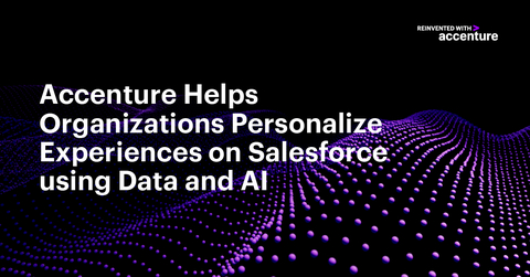 Accenture has launched a Personalized Experiences on Salesforce solution that leverages data and artificial intelligence (AI) to help organizations gain a 360-degree view of their customers and drive tailored experiences across channels—helping them to deliver what customers want, when they want it. (Graphic: Business Wire)