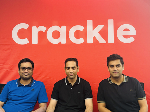 Crackle Co-Founders (L-R) Harsh Mittal, Shashank Dudeja and Jaivir Singh Nagi (Photo: Business Wire)