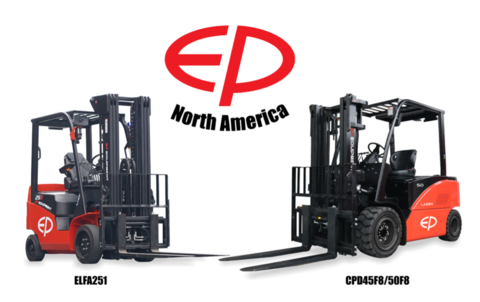 EP North America Debuts New Lithium-Ion Battery Powered Forklifts  (Photo: Business Wire)