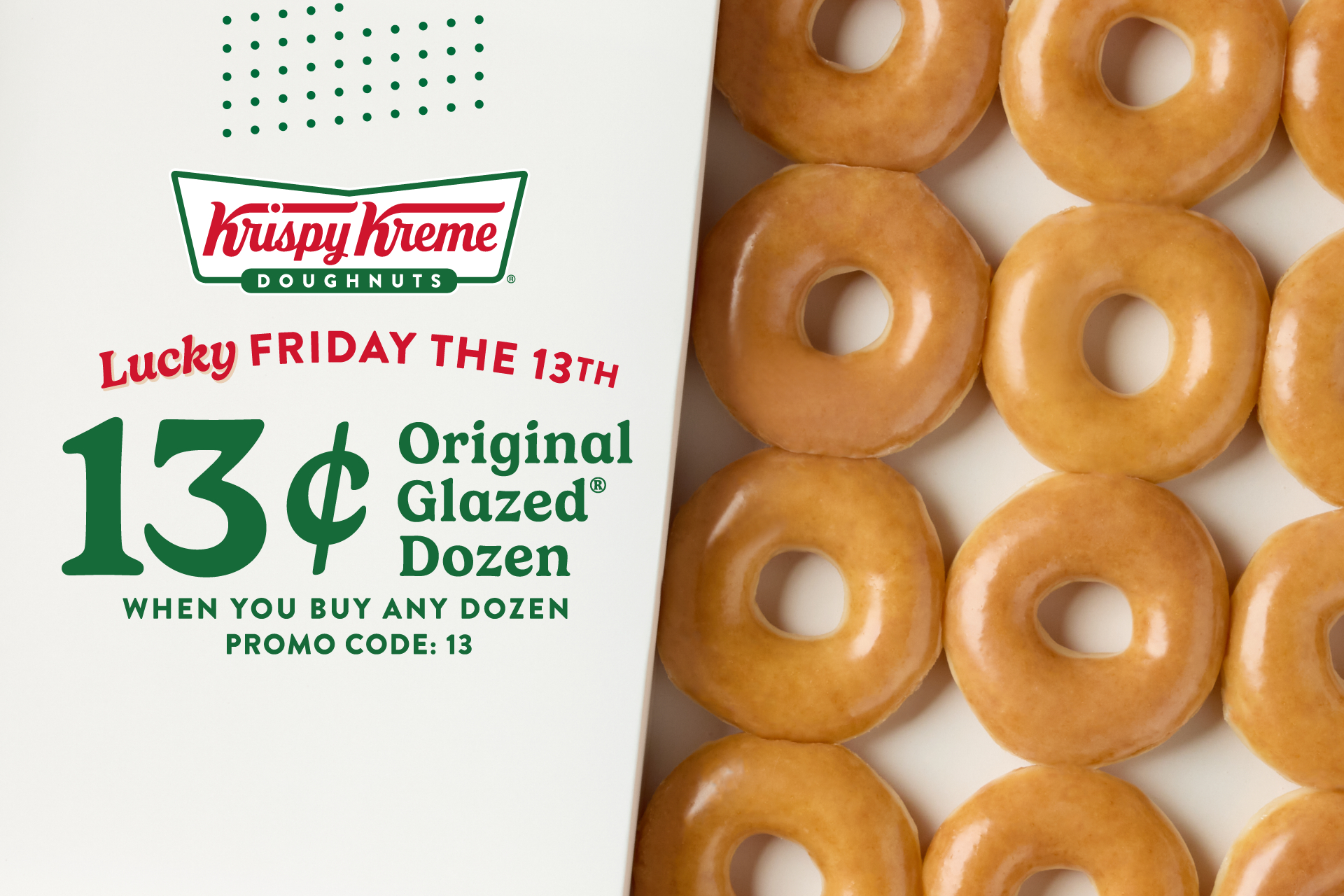KRISPY KREME® Fans are in Luck this Friday the 13th: 13-cent