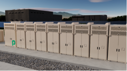 Product rendering of Powin's Centipede™ Stack800 battery energy storage system (Photo: Business Wire)