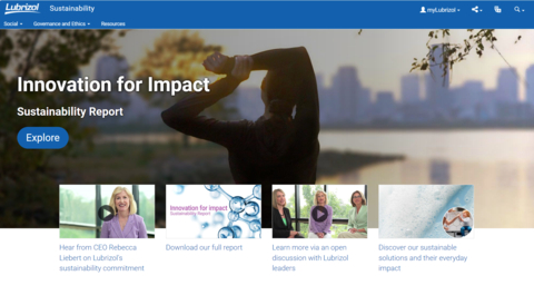 This Sustainability Report showcases Lubrizol’s progress in propelling innovation for sustainable impact, empowering responsible citizenship and engaging teams and communities. (Graphic: Business Wire)